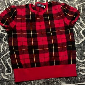 Classic plaid Polo Ralph Lauren , women’s sweater blouse, size L